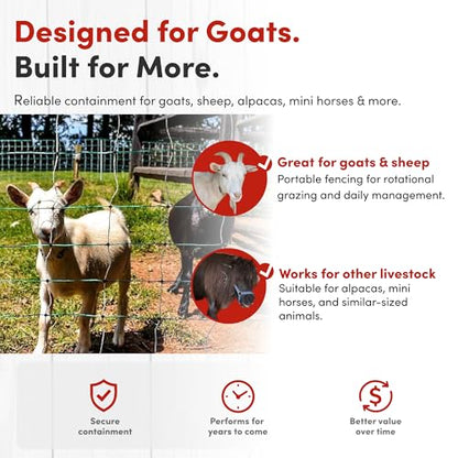 RentACoop Goat Electric Fence Netting, 42" H x 168' L