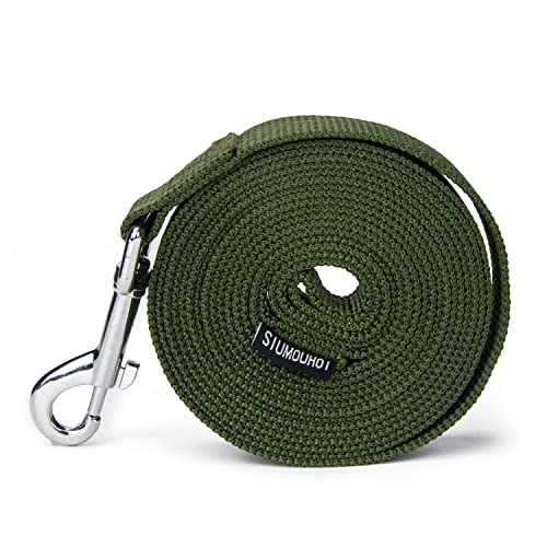 Strong Durable 10ft Nylon Dog Training Leash, 1 Inch Wide Traction Rope, for Small and Medium Dog (Military Green, 10 Feet) - color: Military green, size: 10 Feet