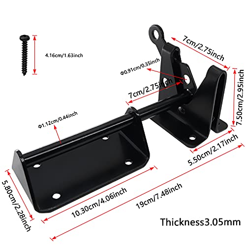 JIAHOO Heavy Duty Gate Latch for Wooden Fence with Cable Pull Opener