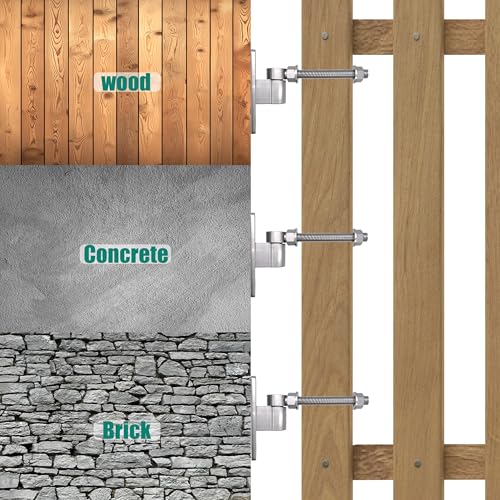 Heavy Duty J Bolt Gate Hinge, 304 Stainless Steel Gate Hinge, One-piece Heavy Duty 5/8" Pin, 4-Pack Wall-Mounted for Farm Gates, Wooden Fences, Load-Bearing up to 600 lbs