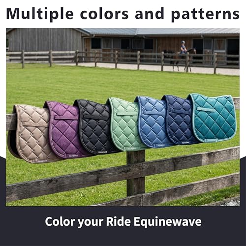 EQUINEWAVE Embossed All Purpose Saddle Pad - color: HORTENIA