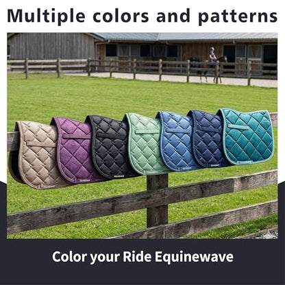 EQUINEWAVE Embossed All Purpose Saddle Pad - color: HORTENIA