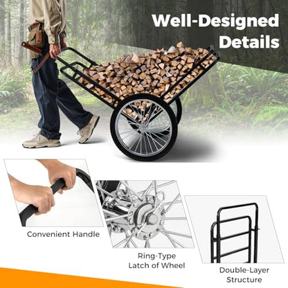 Goplus Folding Deer Cart, 550 LBS Adjustable Game Cart with 20 Inch Big Wheels, Heavy Duty Cargo Carrier, 2-in-1 Deer Hauler for Luggage, Firewood, Animal - style: 30.5" x 39.5" x 46"