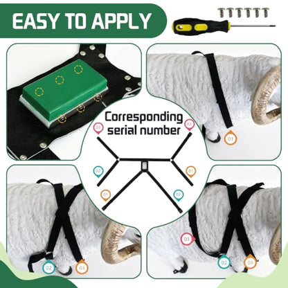 Ram Breeding Marking Harness &1 Marking Crayon for Goat Sheep,Green