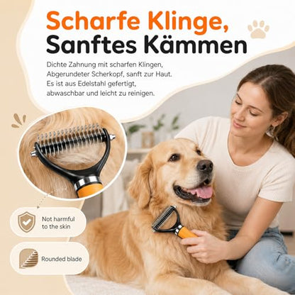 Pet Grooming Brush, Pets Knotted Dog Grooming, Pets Knotting Comb, Professional Pet Deshedding Brush, Deshedding Comb Fur Brushes, Shedding Brushes For Dogs And Cats (Green) - color: Green