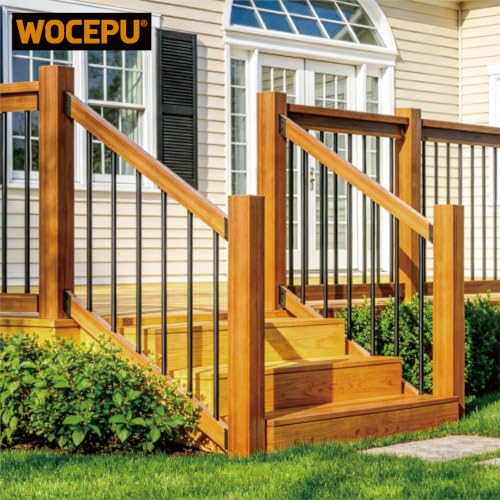 30° Stair Stainless Steel Deck Railing Brackets Connectors for 2"x4" (Actual 1.5"x3.5") Railing Wood Post (4 Pair) - size: Angle 30°