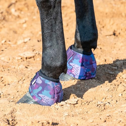 Classic Equine Dyno Turn Bell Boots - color: Purple Camo, size: Large