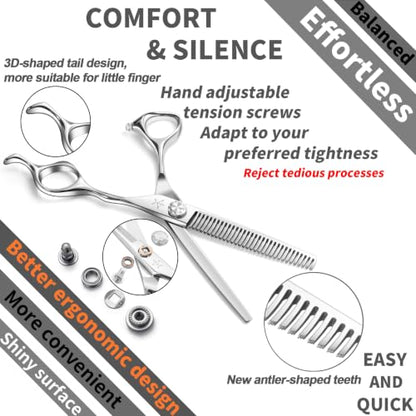 High-end Professional Hair Thinning Scissors Hair Cutting Teeth Shears Barber Hairdressing Texturizing Scissors Extremely Very Sharp 6.5 Inch Stainless Steel Alloy For Men Women Salon & Home - size: 6.5 Inch, style: Thinning Shears