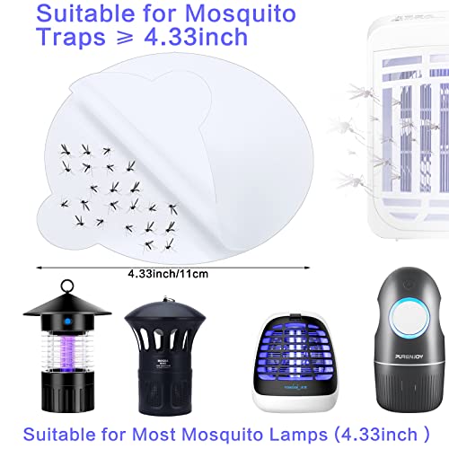 Qualirey 144 Sheets Refill Glue Boards Mosquito Trap Indoor Flea Trap Refills Fly Glue Boards Discs Indoor Insect Trap 4.33 Inch Fits Most Models Mosquito Killer Lamp