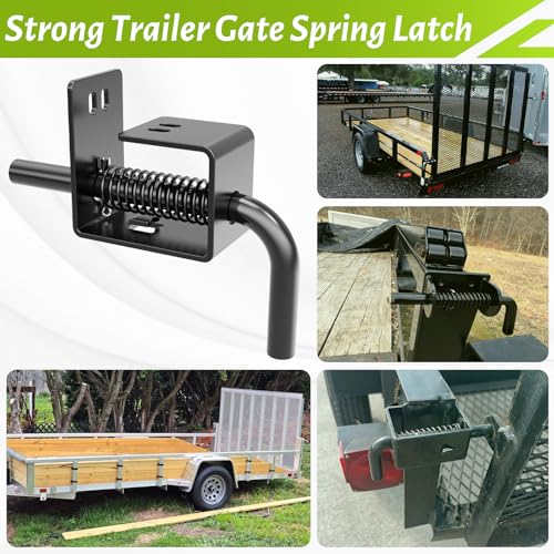 2 Pack Heavy Duty Trailer Gate Spring Latch Complete Kit