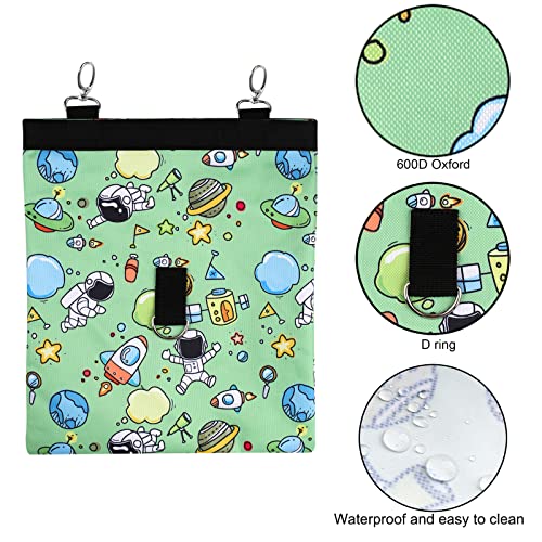 Rabbit Hay Feeder Bag Hanging Hay Rack (Pattern Green, 2 Windows) - color: Pattern Green