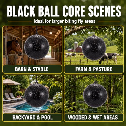 Fly Trap Ball for Horse, Deer, Yellow, Greenhead Flies - color: Fly Ball Trap