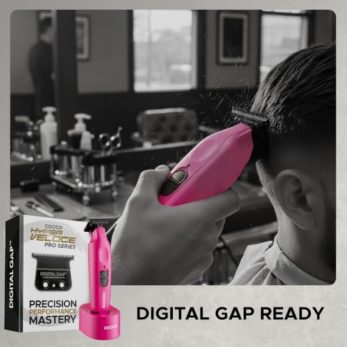 Cocco Hyper Veloce Pro Trimmer, Digital Gap Graphene Blade Edger - color: Pink
