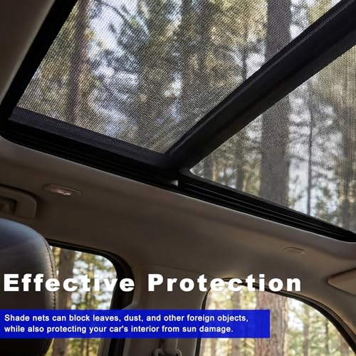 Car Sunroof Sunshade, 25.6"×39.4" Magnetic Car Roof Mesh Screen Blocks UV Rays & Heat, Breathable Sunroof Shade Protection Cover for Vehicle Camping Overnight Sleeping - color: Sunroof, 1 PCS