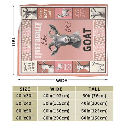Goat Blanket, Soft Plush Fleece Farm Animal Throw Blanket - Cozy Warm Stuff Blankets Bedding Goat Gifts for Women Girls Kids Adults 60"X80" - color: Goat, size: 80"x60"