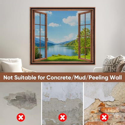 Adjustable DIY Cat Window Screen Fits Any Size Smaller Than 51"x 59" - color: Black