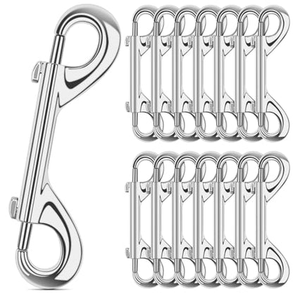 ERKOON Extra Large 4.7 inch Double Ended Bolt Snaps Hooks 220lbs Load Capacity Zinc Alloy Buckles for Cats Dogs Horses Heavy Duty Trigger Snap for Water Bucket/Horse Feed/Hammocks/Key Chain (15 Pack) - size: 15 Pack