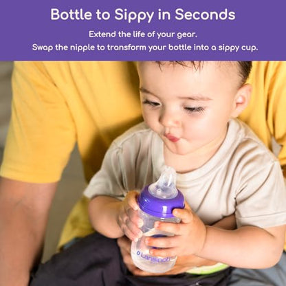 CHUBBIEE Sippy Spouts Compatible with Lansinoh Baby Bottles, 4-Pack - color: Sippy Spout