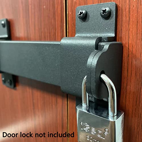 7.5" Heavy Duty Security Slide Latch Lock,with Padlock Hole Adjustable Gate Latch for Wooden Fences Barn Doors, Interior and Outdoor Door Latch,etc.