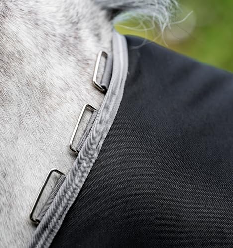 Horseware® Amigo® Bravo 12 Plus Turnout 250g - Black/Titanium Grey & Silver, 69 inches - color: Black/Titanium Grey & Silver, size: 69 inches