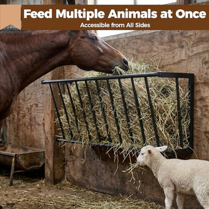 Lesolar Hay Feeder for Goats,40''Length/25 Gallon Hay Rack