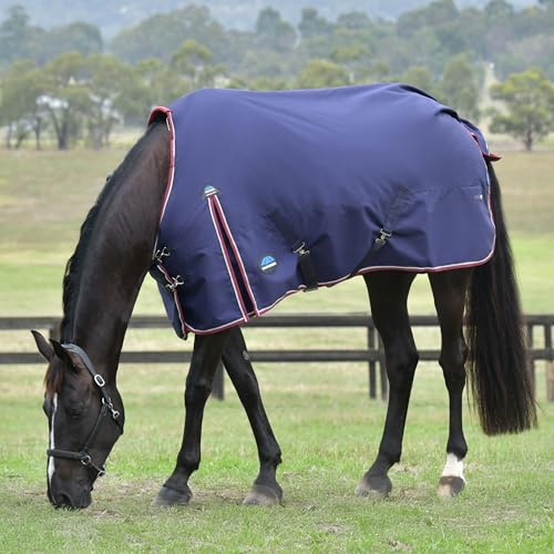WeatherBeeta ComFiTec Essential Turnout 100g, Navy/Burgundy, 84" - color: Navy/Burgundy, size: 84"