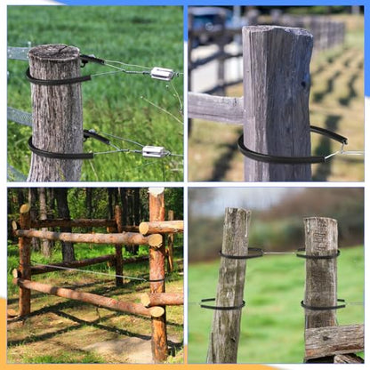 Pushglossy 50 Pcs 20" Electric Fence Underground Wire Insulator Corner Post
