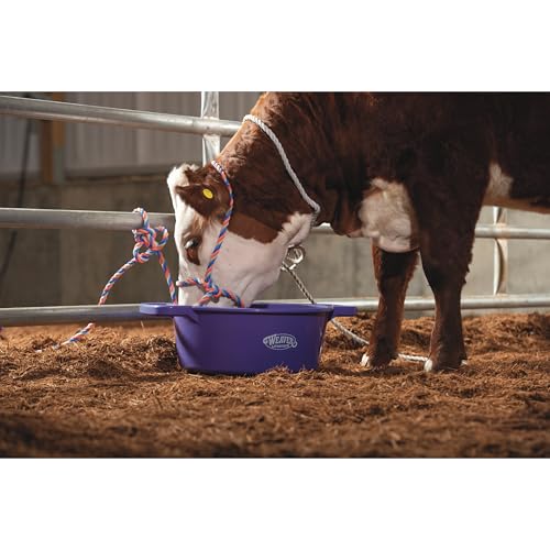 Weaver Leather Livestock Large Round Feed Pan, Gray - color: Purple
