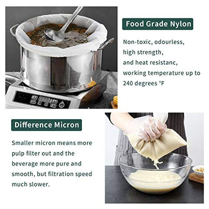 12"x18" Drawstring Straining Brew in a Bag 75 Micron Nylon Jelly Strainer Wine Beer Brew Filter Bag - size: 12"x18" Brew Bag - 75Micron