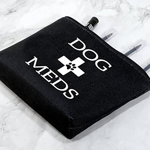 G2TUP Dog Medicine Bag - Vet Tech Gifts, Dog Essentials Storage for Travel, Camping, Car Emergency (Black) - color: Dog Meds black