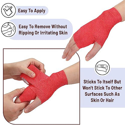 Mr. Pen- Self Adhesive Bandage Wrap, 2" x 5 Yards, 6 Pack - color: Midnight, size: 2" x 5 Yards, 6 Pack
