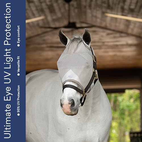 Horse Fly Mask Without Ears, Built-in Visor, Standard Medium/Large