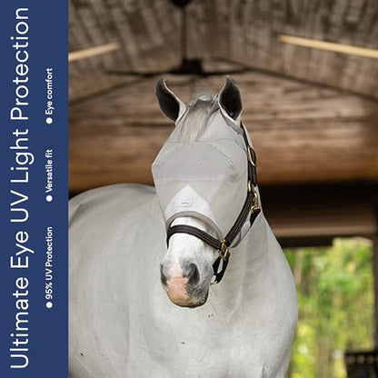 Horse Fly Mask Without Ears, Built-in Visor, Standard Medium/Large