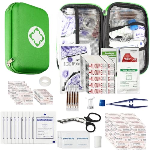 Small-Waterproof Car First-Aid Kit Emergency-Kit - Green 277Piece Camping Equipment for Camping Hiking Home Travel YIDERBO - color: Green