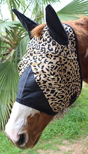 Equine COB FlyMask Summer Spring Airflow Mesh Scrim 73237C - color: Black, size: Cob
