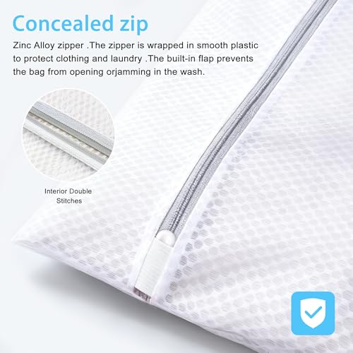 PrettyCare 3 Medium (12 x 16 in) Mesh Laundry Bags for Delicates, Durable Honeycomb Wash Bags with Premium Zippers - Laundry Essentials Mesh Bags for Lingerie, Bras, Socks, Sweater, Travel & Organize - size: Medium
