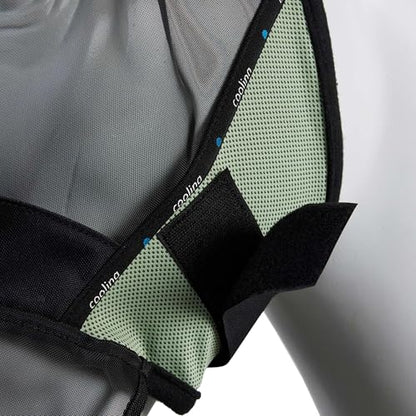 HORZE Cooling Long Nose Fly Mask - Celadon Green - L - color: Celadon Green, size: L