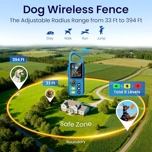 Wireless Dog Fence, Invisible & Electric Fence for Dogs