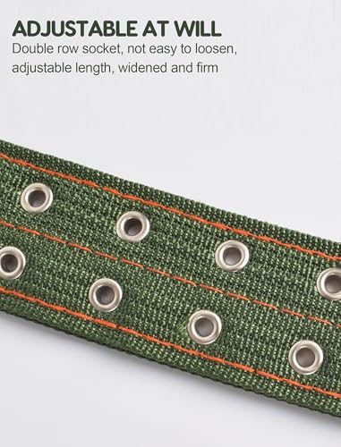 Adjustable 4-Layer Nylon Cow Collar with 2-Rows Metal Buckle