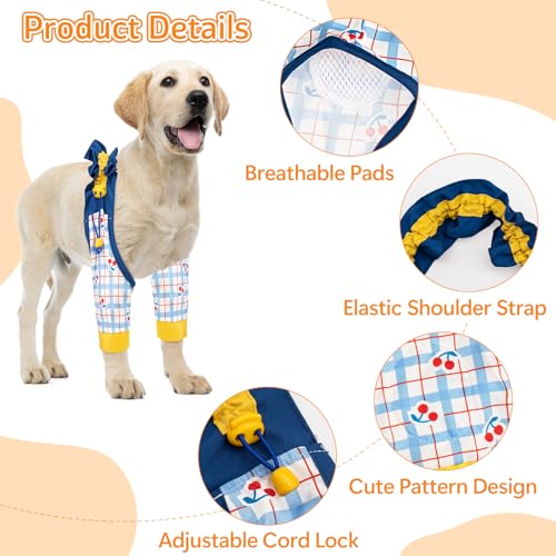 Coppthinktu Dog Elbow Protector for Calluses, Adjustable Dog Elbow Pads - size: XL