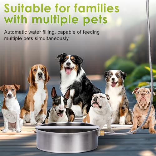 Automatic Dog Water Bowl Dispenser Outdoor Pet Water Fountain - size: 2 drinking ports