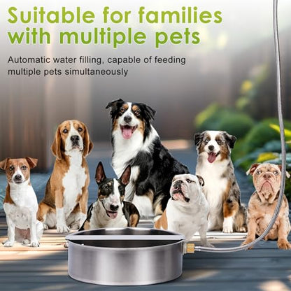 Automatic Dog Water Bowl Dispenser Outdoor Pet Water Fountain - size: 2 drinking ports