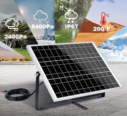 ECO-WORTHY 25W 12V Solar Panel Battery Charger Trickle Maintainer Kit - size: 25W Kit
