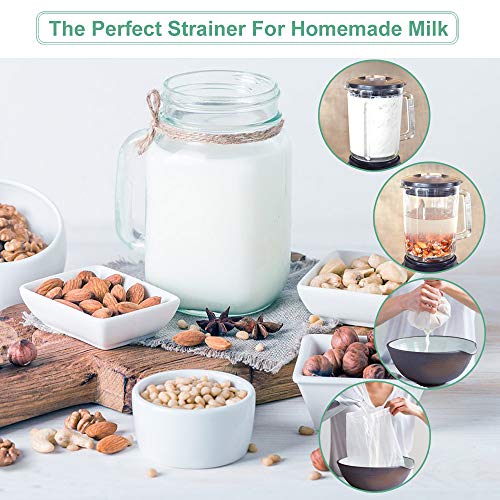 Nut Milk Bag Reusable 2 Pack Food Strainer Nut Bag(8×10 in) - size: 2 pack - 8"x10"
