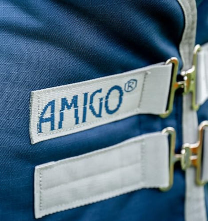 Horseware® Amigo® Ripstop 900D Turnout 0g - Navy/Titanium Grey, 84 inches - color: Navy/Titanium Grey, size: 84 inches