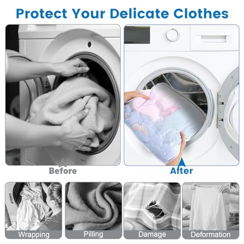 Dntorx 2 Pack X-Large Mesh Laundry Bags for Delicates, 20 x 24 Inches - size: 2 X-Large