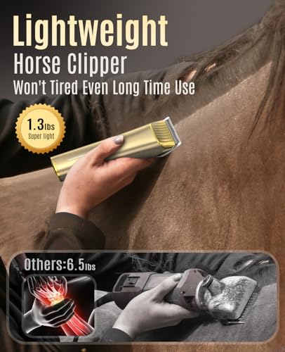 oneisall Cordless Horse Clippers with Metal Blades