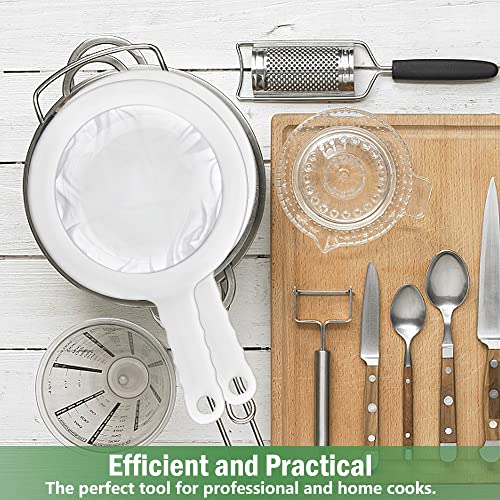 2PCS 450 Mesh Fine Mesh Filter with PP Material Non-Slip Anti-Scalding Handle Safe and Durable Sieve for Kitchen Tea Soy Milk Coffee Juice, 12.72x6.85x3.86 inch