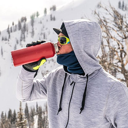 Merino Wool Hoodie - Expedition Heavyweight - Fleece Brushed Sweatshirt - color: Ash Gray, size: Small