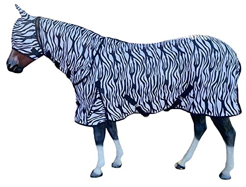 Combo Neck Fly Sheet with Leg Straps and Matching Mask - size: 81